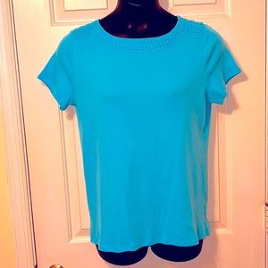 3/$15  Croft & Barrow Turquoise Top NWOT